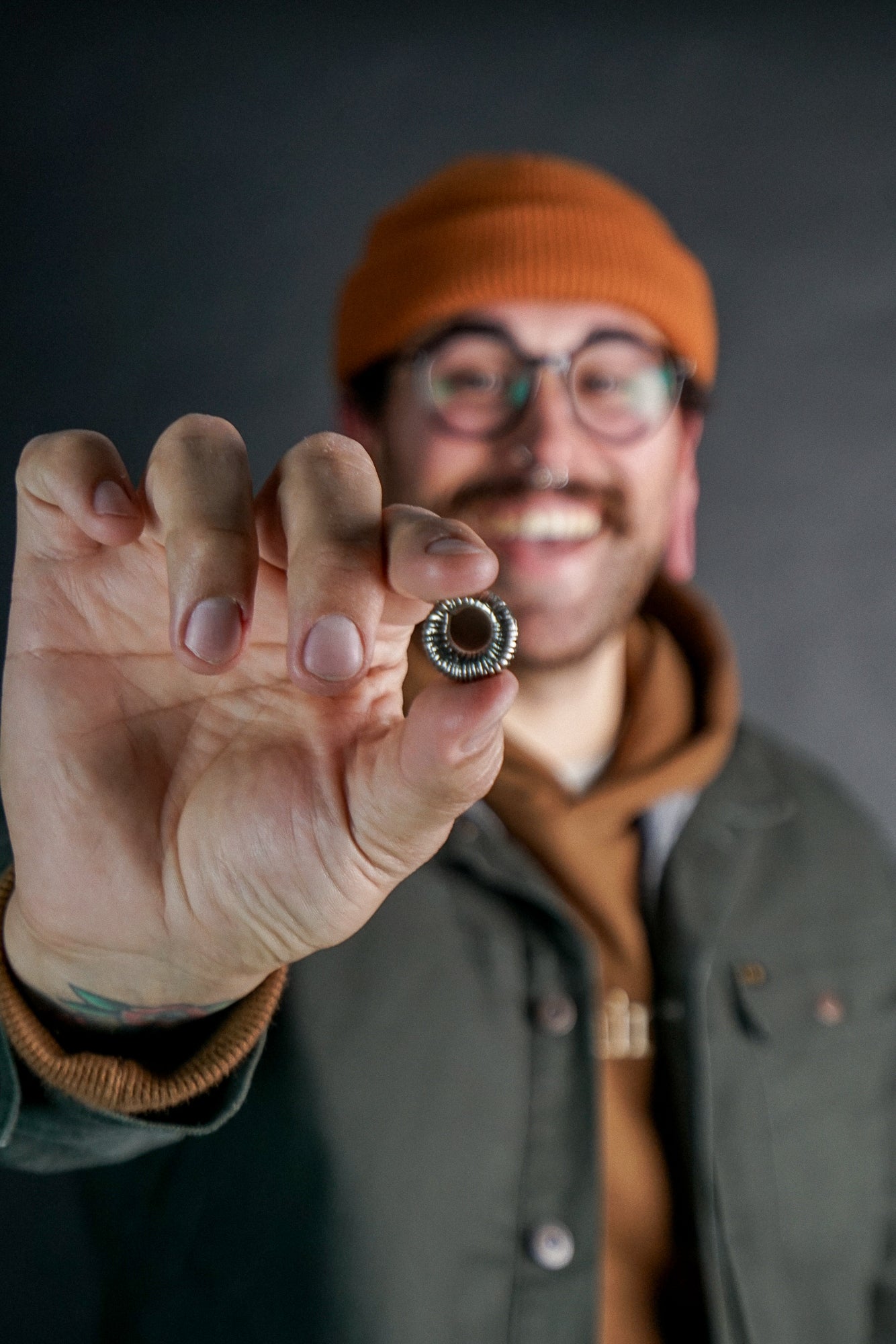 Rivel White Brass Hinged Ear Weights