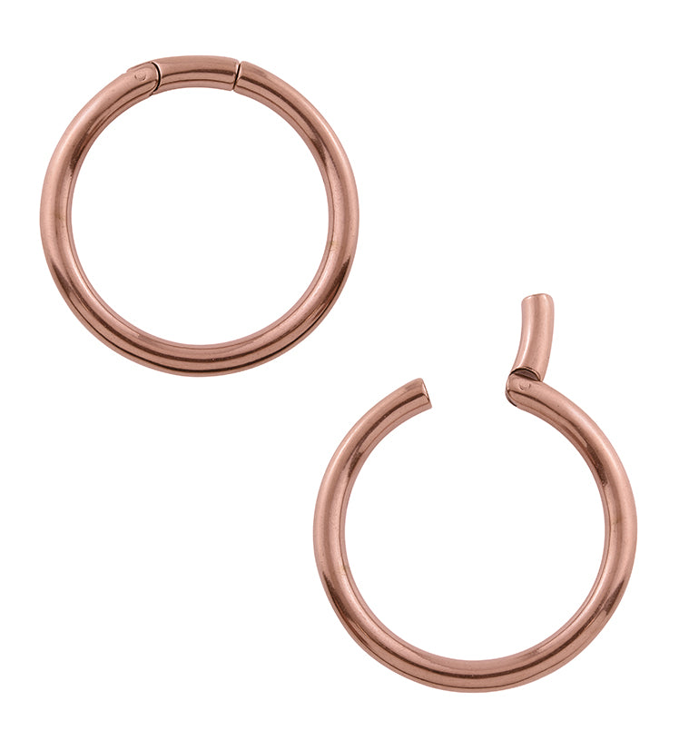 Rose Gold PVD Hoop Ear Weights