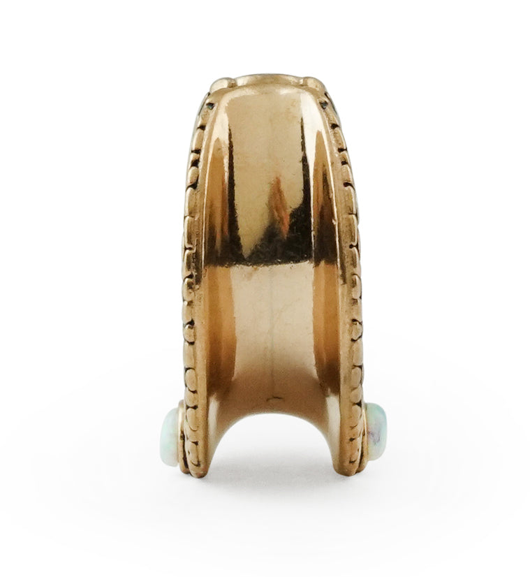 Rose Gold Opalite Osteo Stainless Steel Saddles