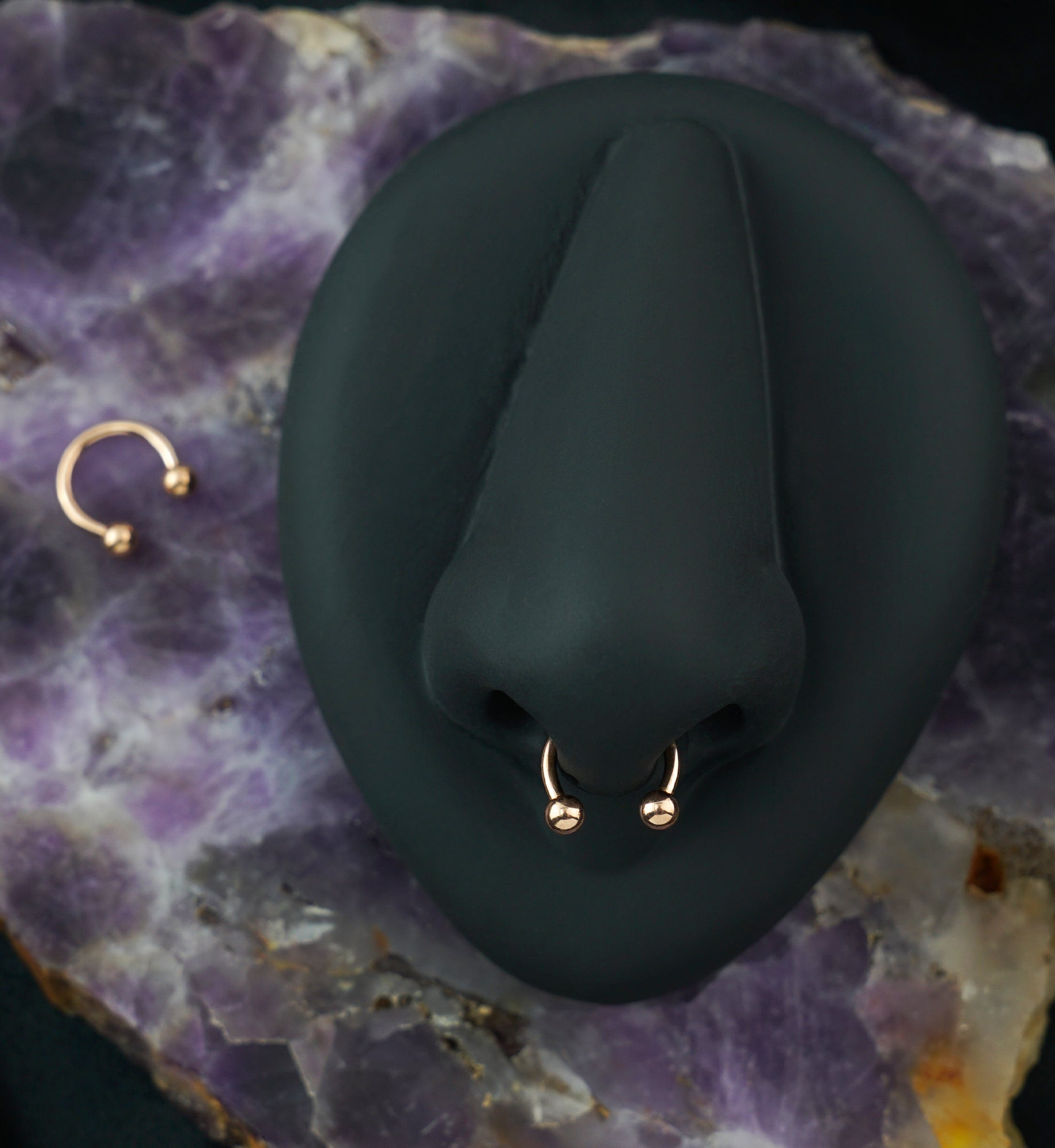 Rose Gold PVD Basic Titanium Circular Barbell