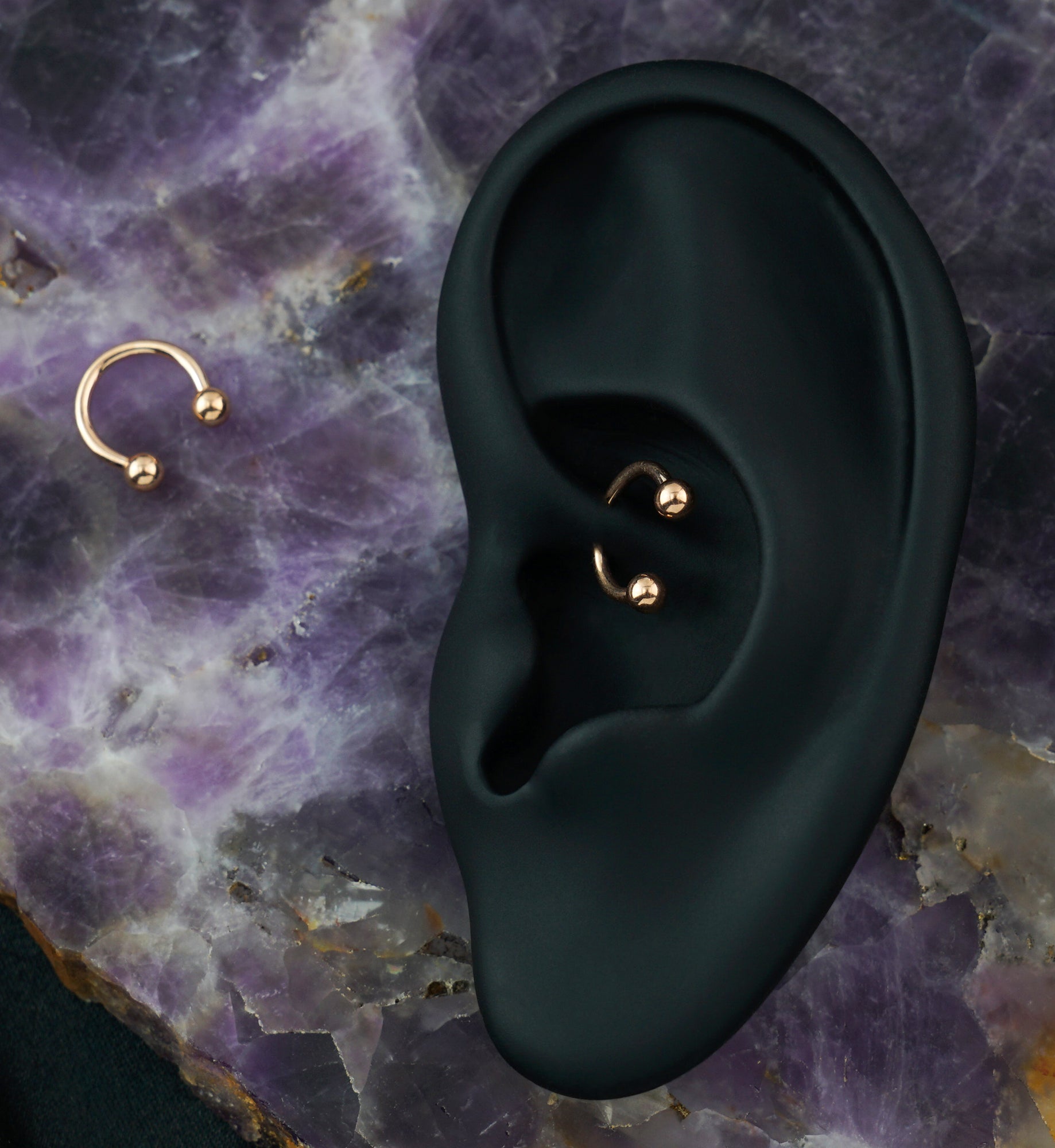 Rose Gold PVD Basic Titanium Circular Barbell