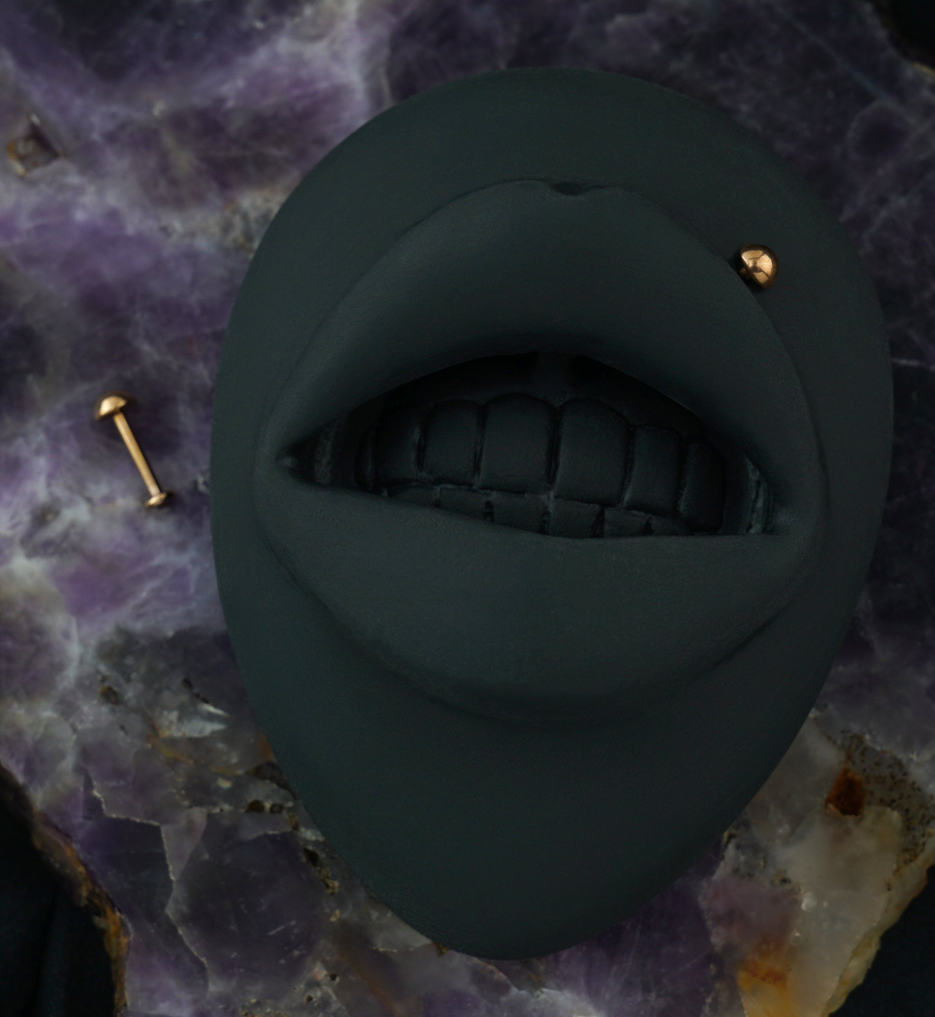 Rose Gold PVD Dome Top Titanium Labret