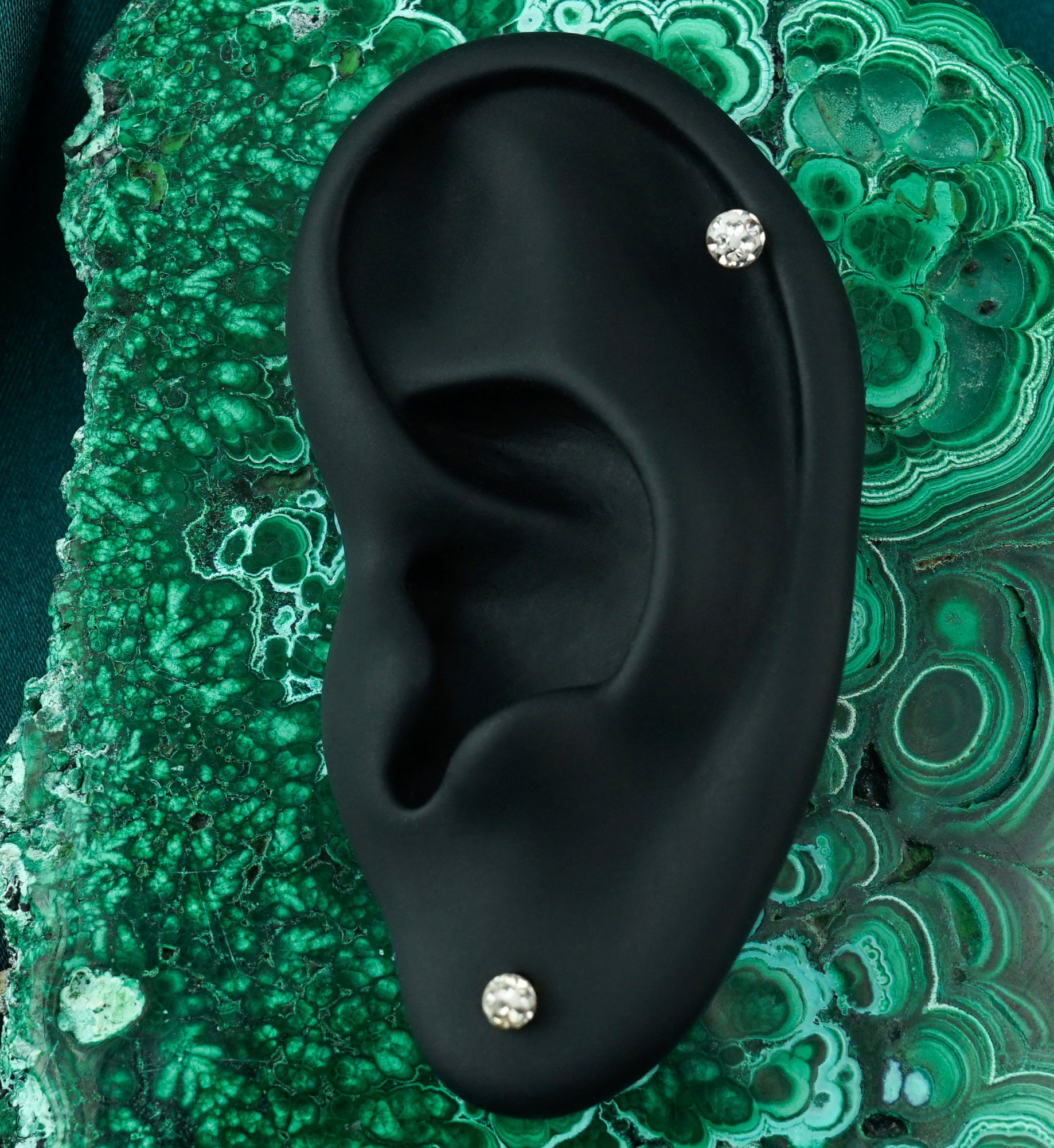 Rose Gold PVD Glitterball Stainless Steel Labret