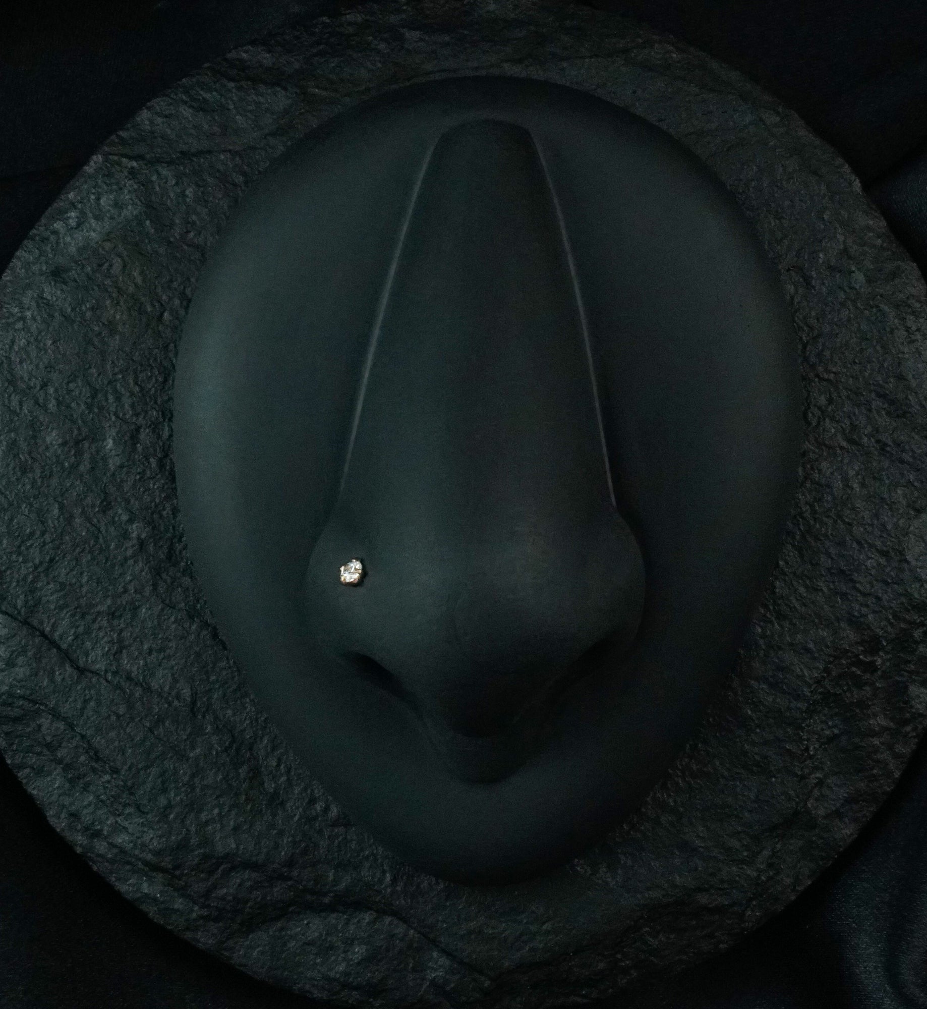 Rose Gold PVD Prong Set CZ Stainless Steel Nosebone