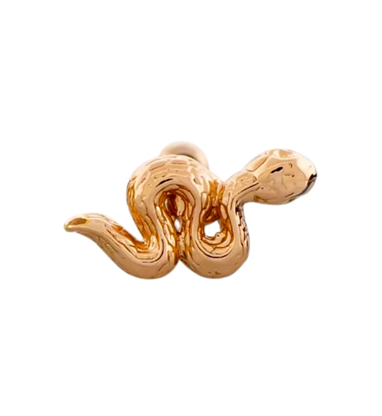 Rose Gold PVD Snake Stainless Steel Cartilage Barbell