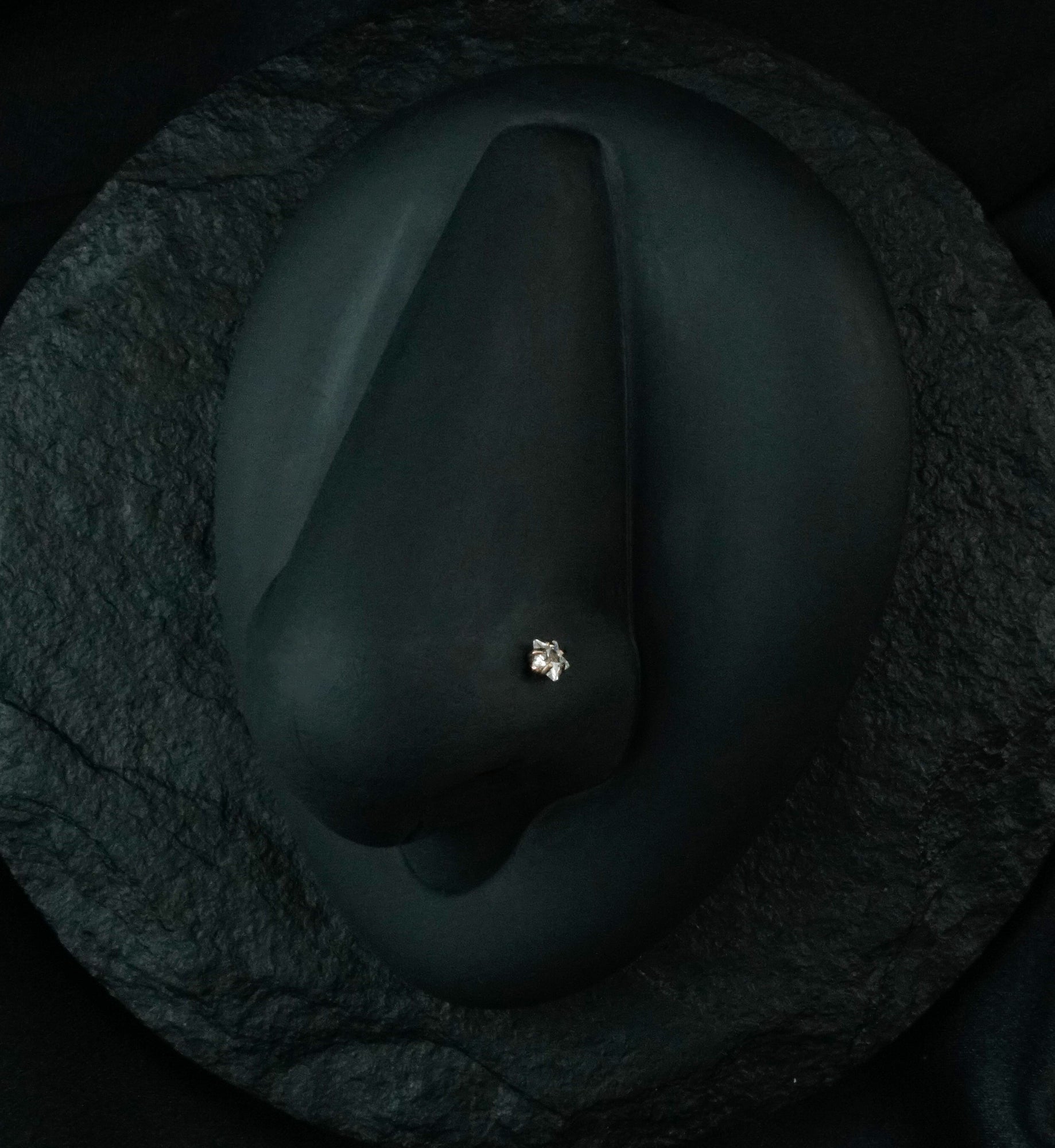 Rose Gold PVD Star CZ Stainless Steel Nose Screw