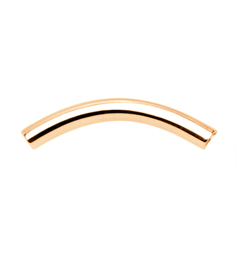 Rose Gold PVD Internally Threaded Titanium Curved Barbell - Post Only