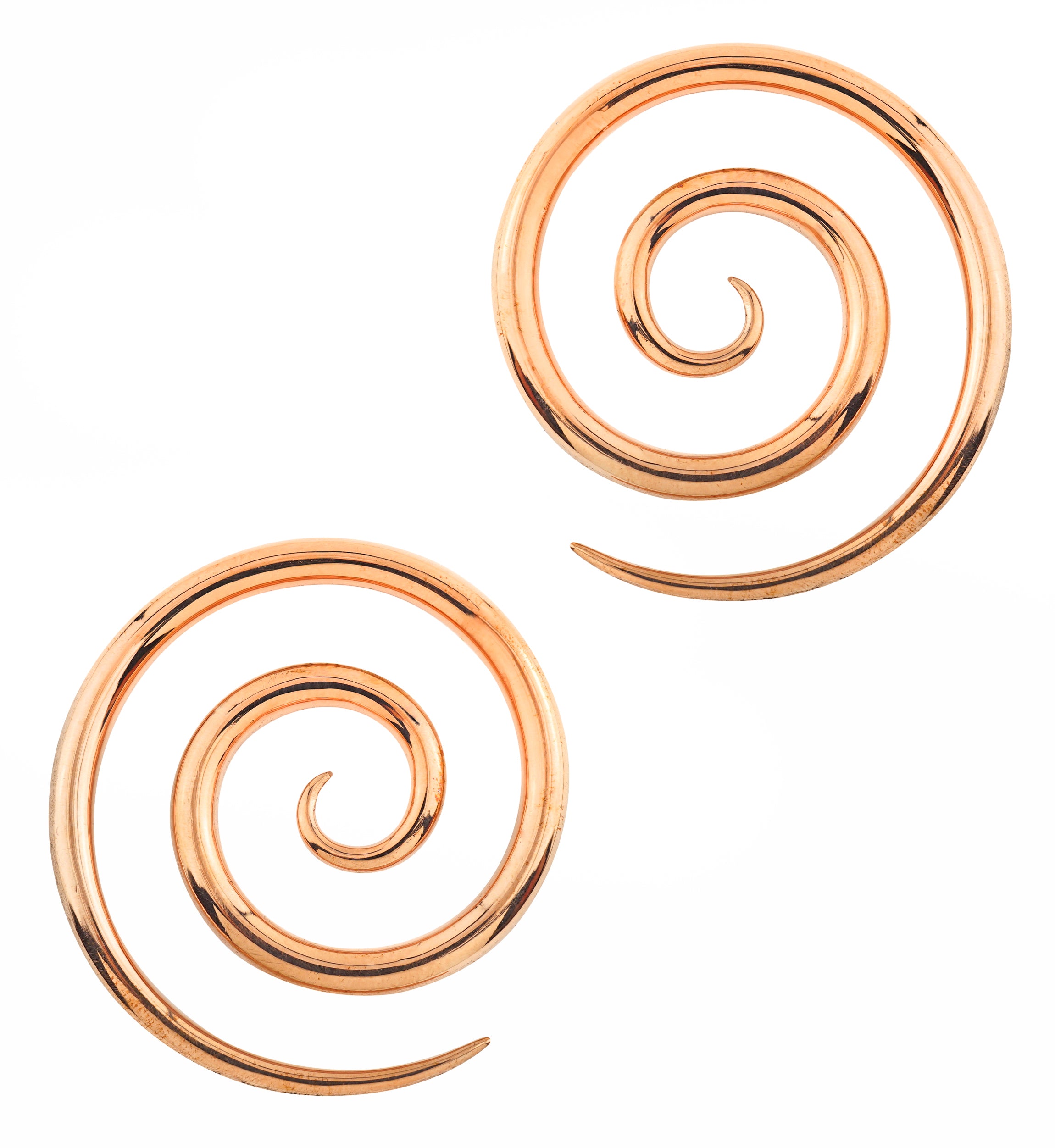 Rose Golden Copper Spirals