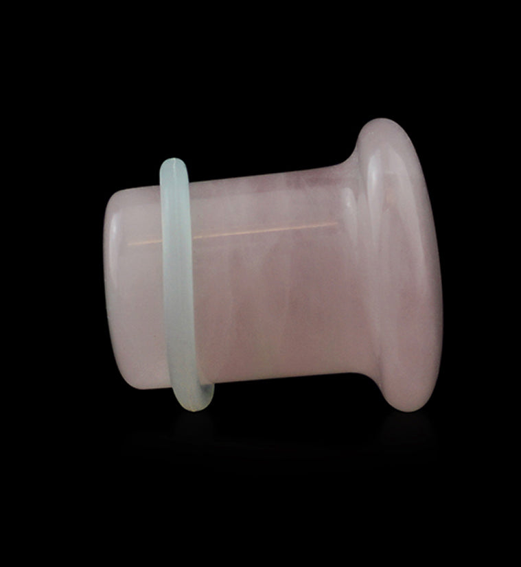 Pink Rose Quartz Single Flare Stone Plugs