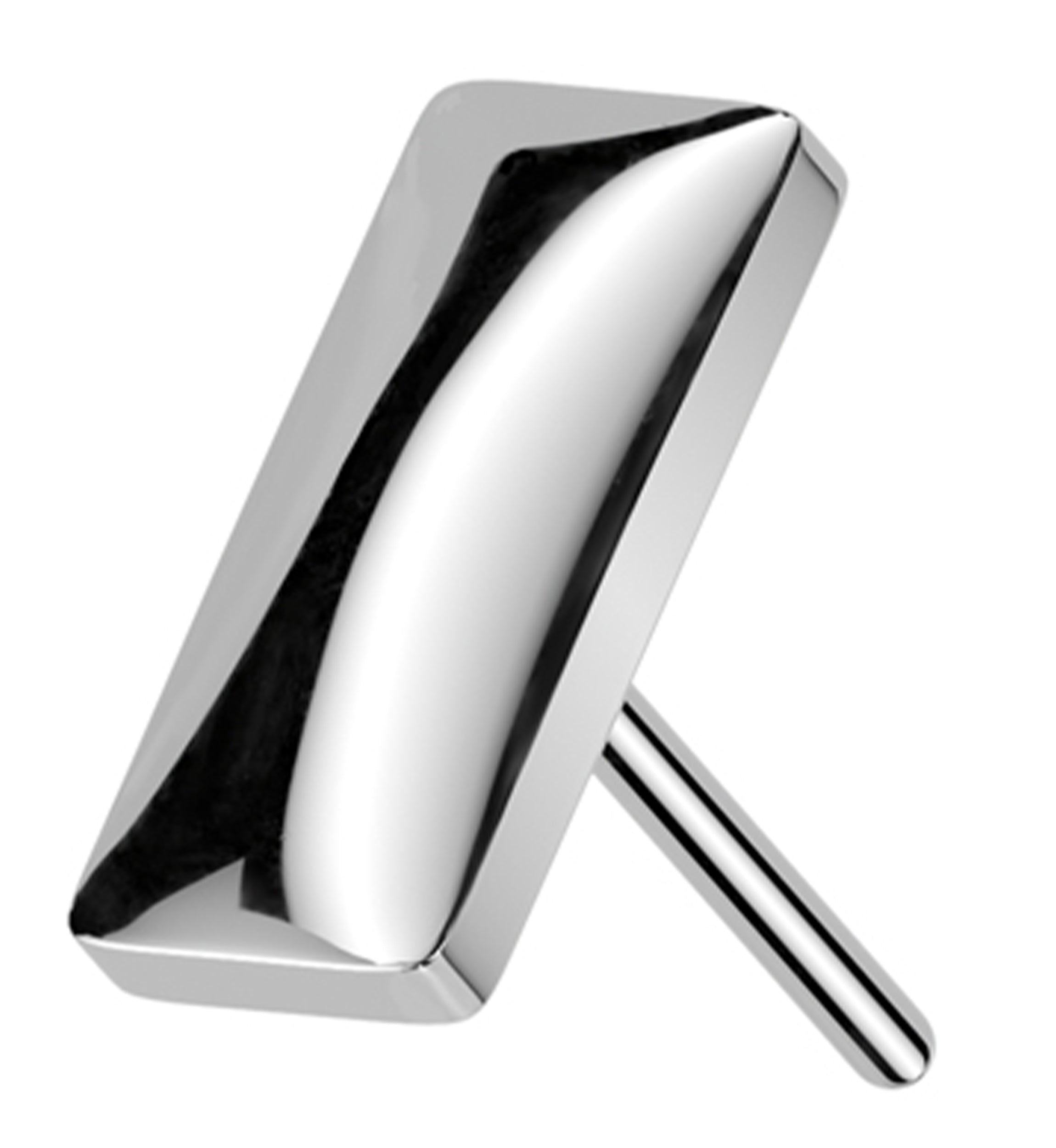 Rounded Rectangle Titanium Threadless Top