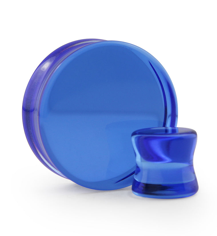 Royal Blue Glass Plugs
