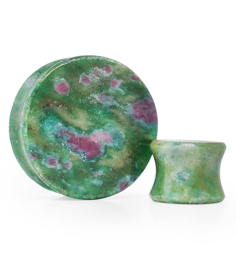 Ruby In Fuchsite Stone Plugs