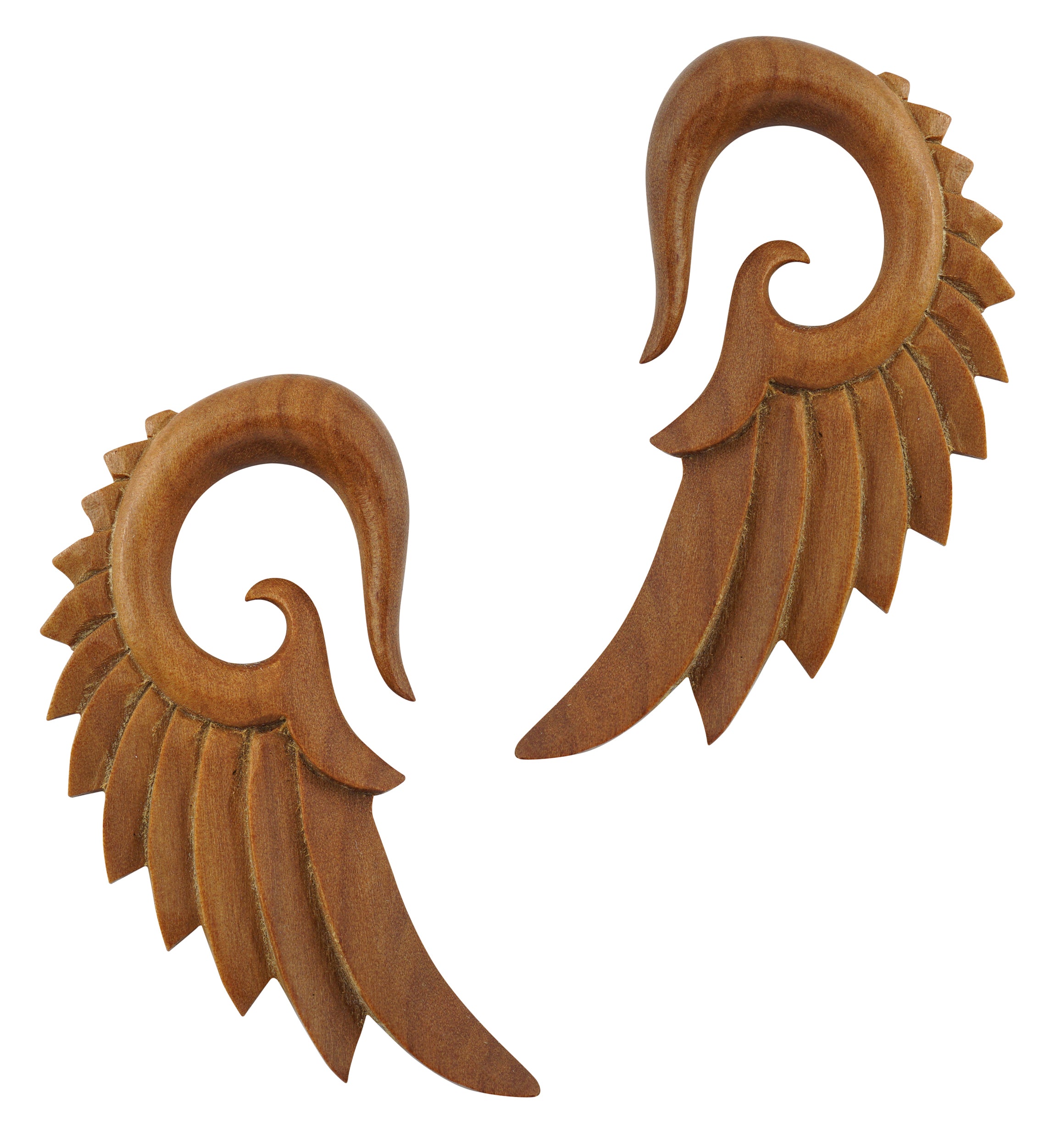 Saba Wood Angel Wing Hanger Plugs