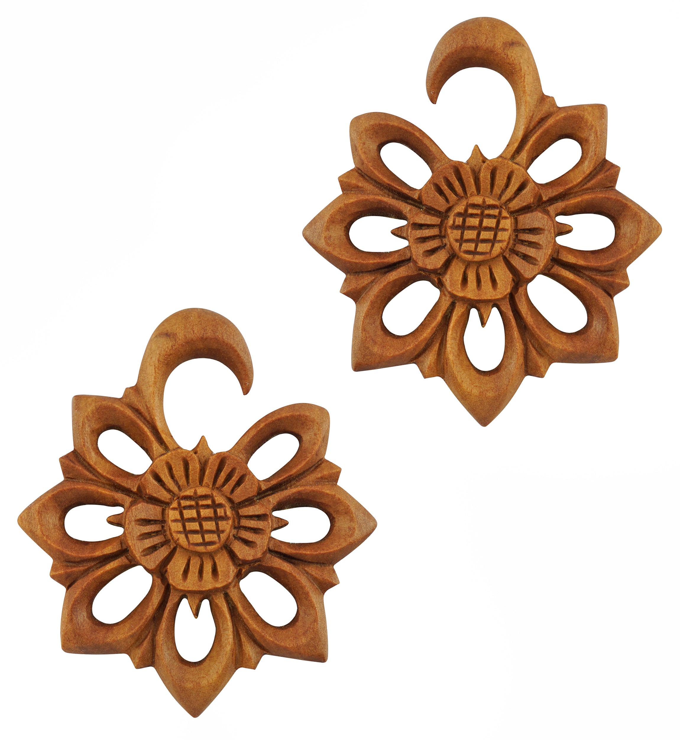 Saba Wood Blooming Flower Hanger Plugs