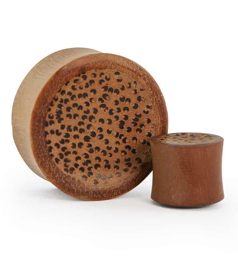 Saba Wood Plugs With Coconut Inlay