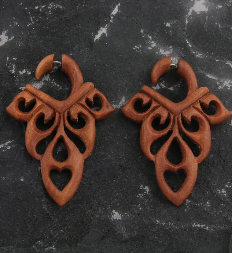 Saba Wooden Filigree Fake Gauges