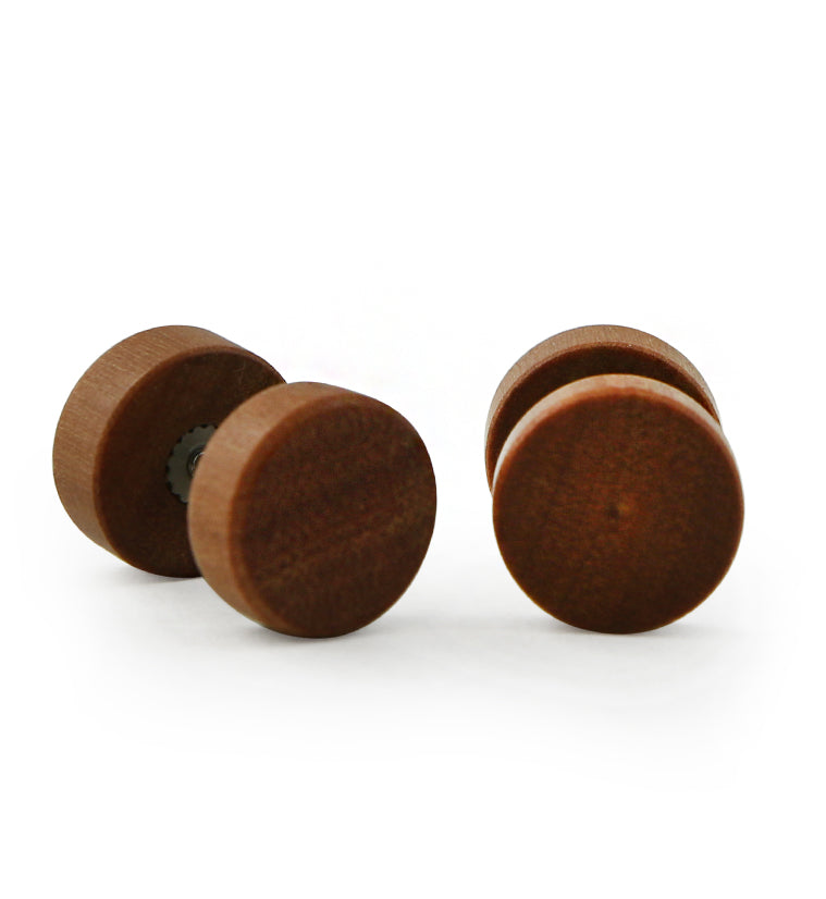 Saba Wood Fake Gauge Plugs