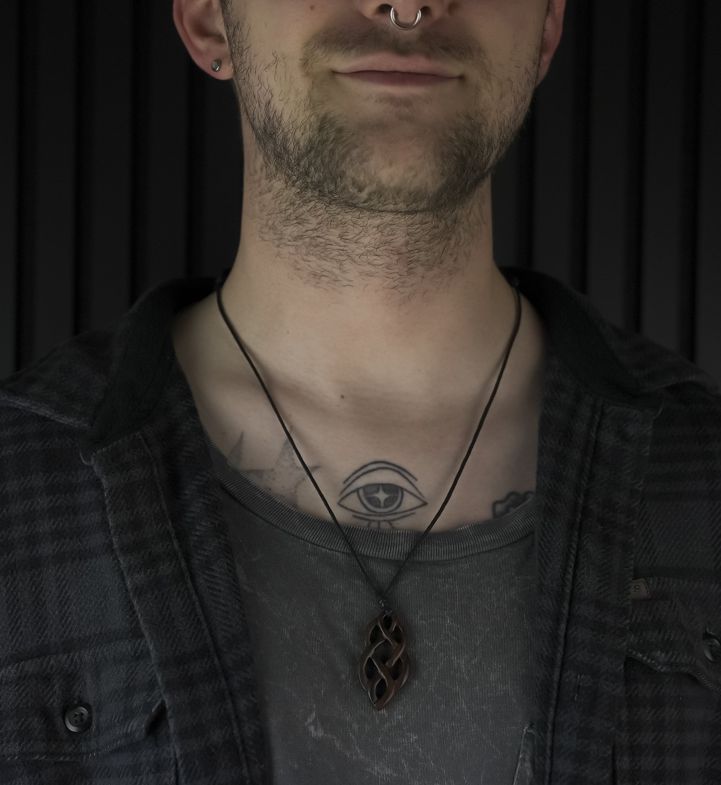 Celtic Knot Narra Wood Pendant Necklace