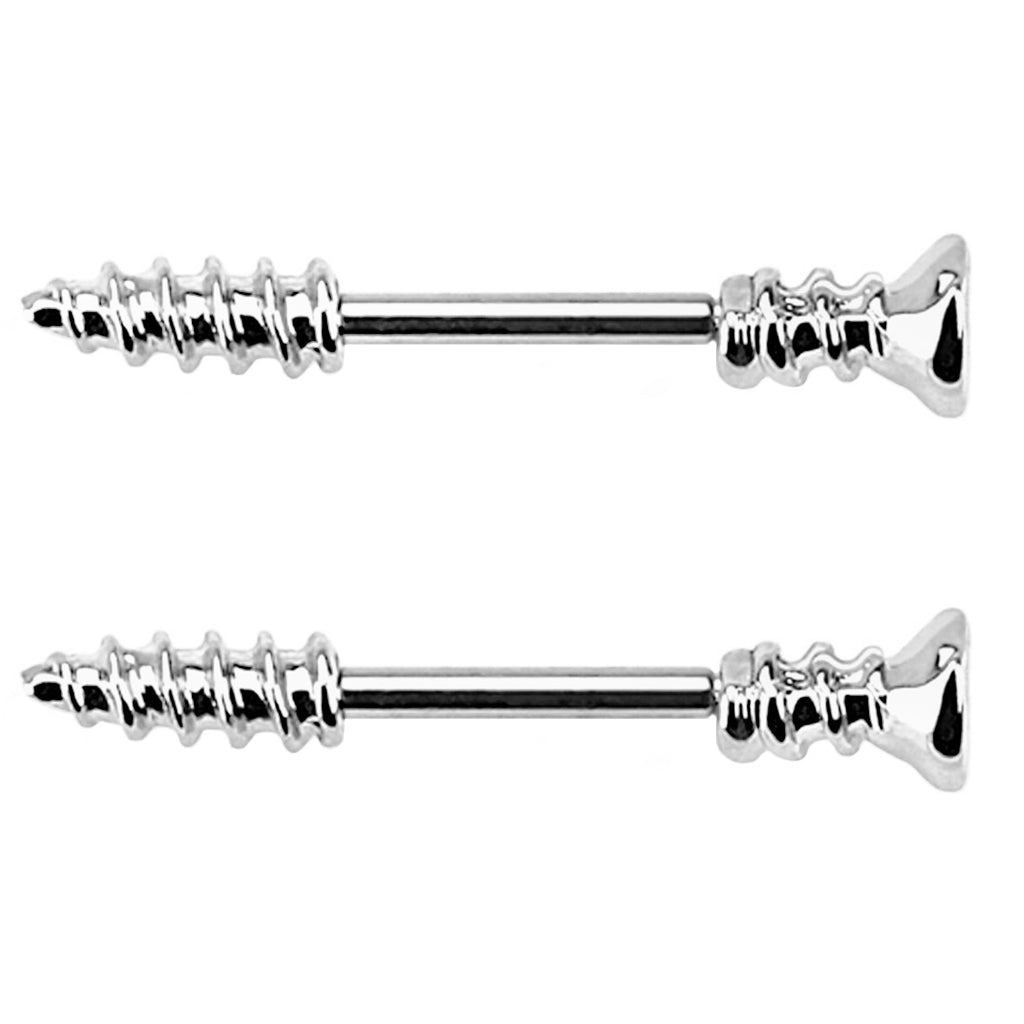 Screw Nipple Ring Bar 14G