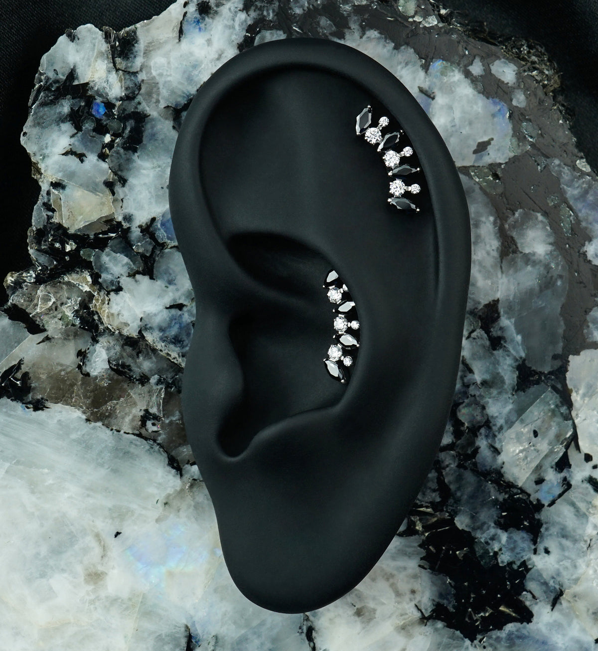 Signal Arch Black CZ Titanium Threadless Top