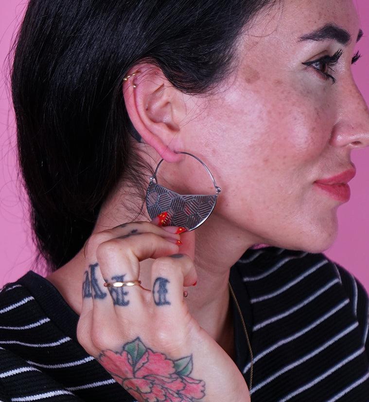 Silver Breach Titanium Hangers - Earrings