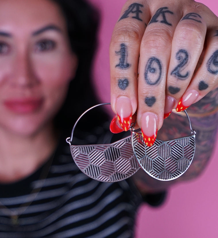 Silver Breach Titanium Hangers - Earrings