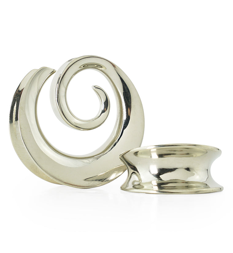 Spiral White Brass Saddles