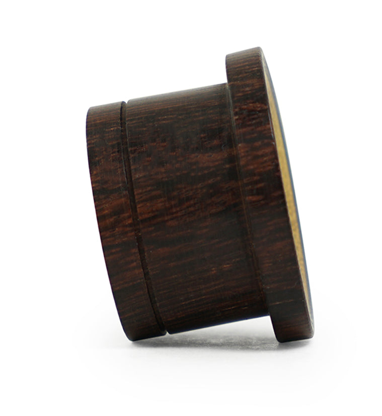 Single Flare Dark Tamarind Wood Tunnels with Jackfruit Inlay