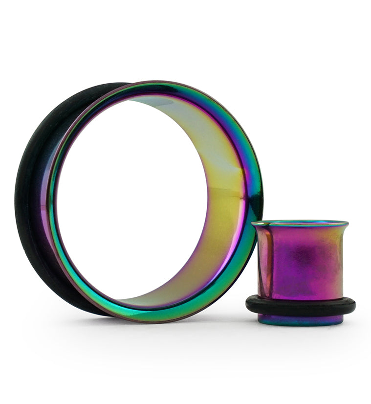Stainless Steel Rainbow Ear Tunnels