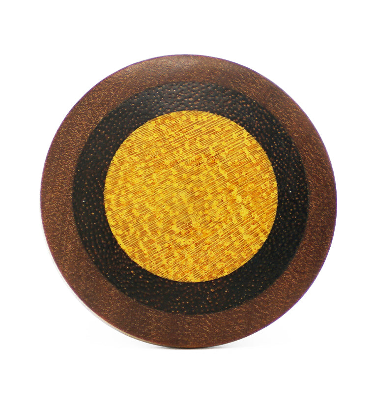 Single Flare Saba Wood Plugs with Areng & Jackfruit Inlay