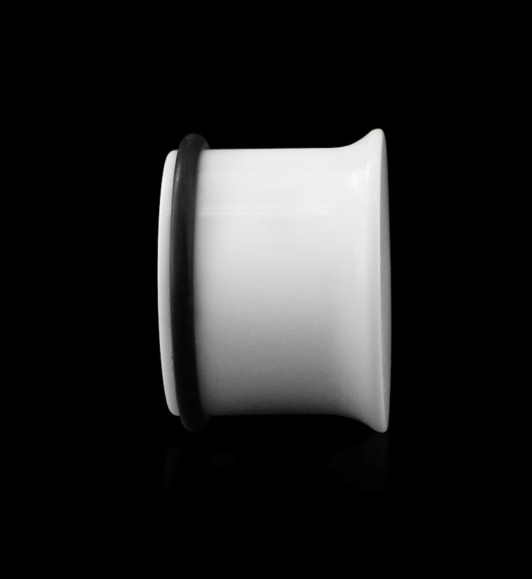 White Single Flare Plugs