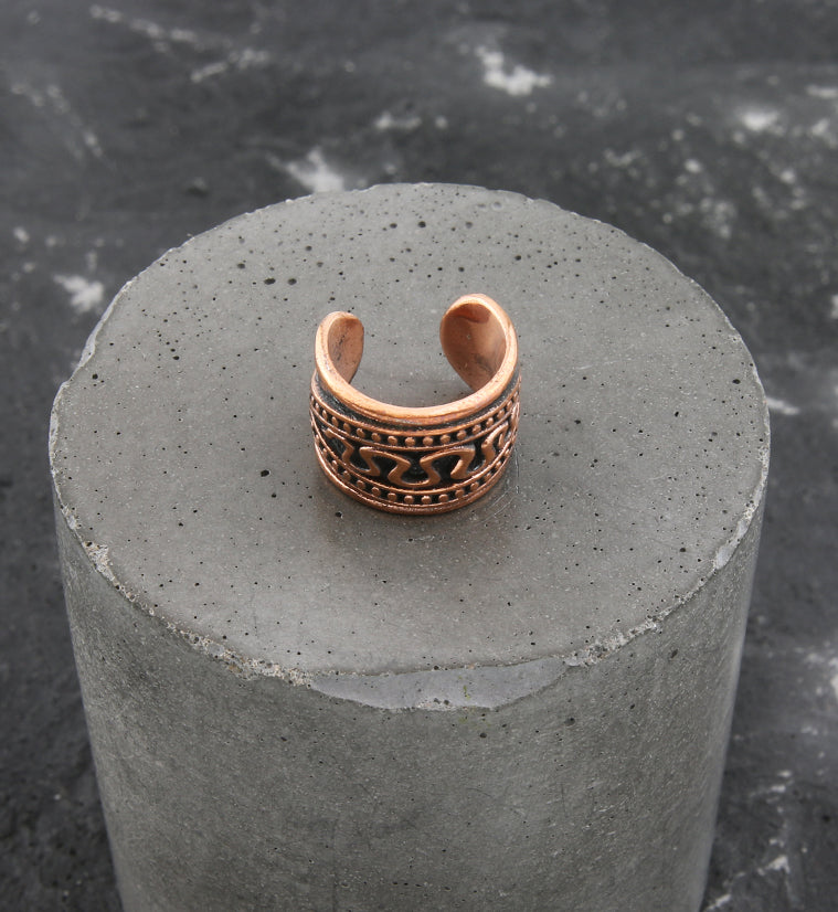 Sinuous Copper Ear Cuff