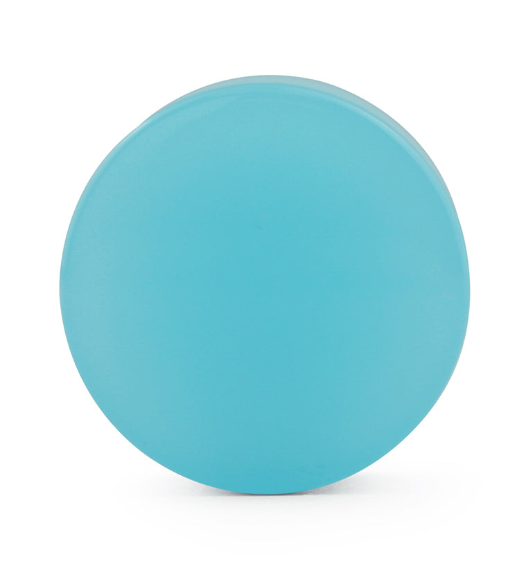 Sky Blue Glass Double Flare Plugs