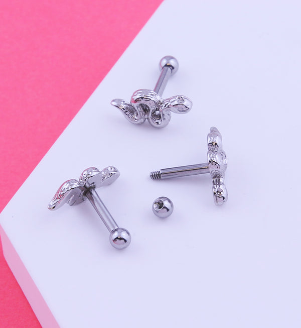 Snake Stainless Steel Cartilage Barbell