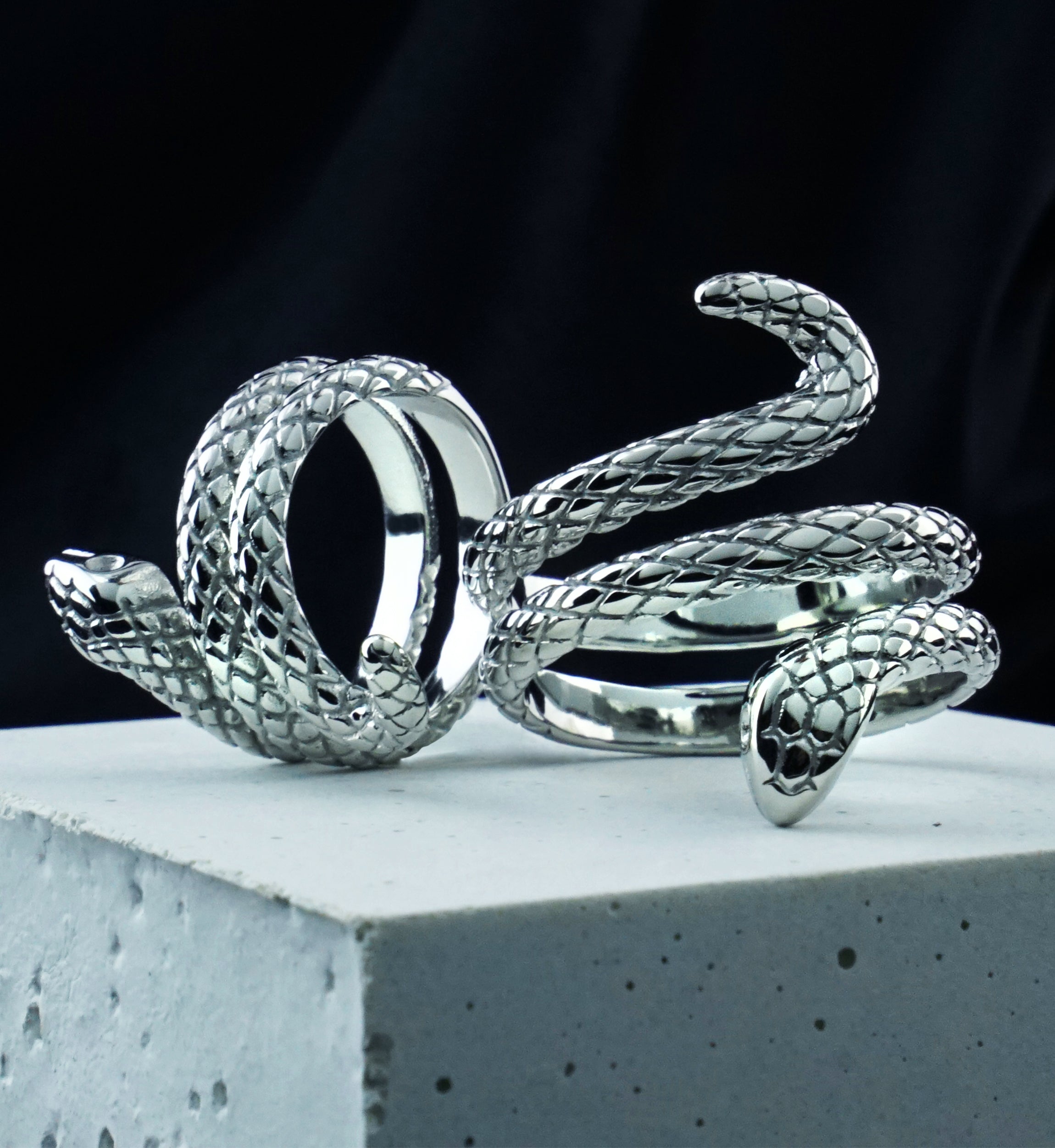 Snake Wrap Stainless Steel Ring