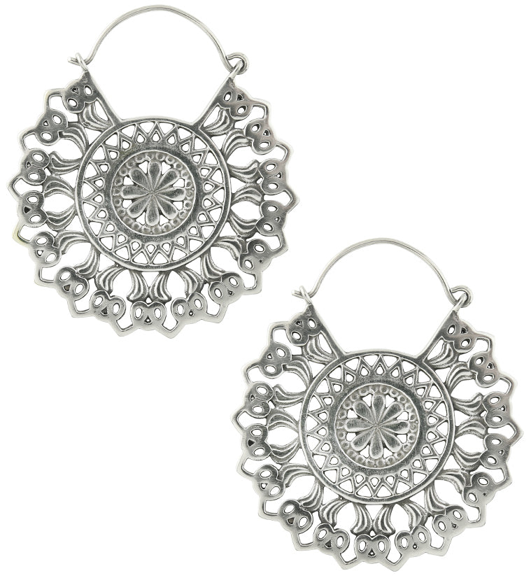 Sol White Brass Earrings - Hangers