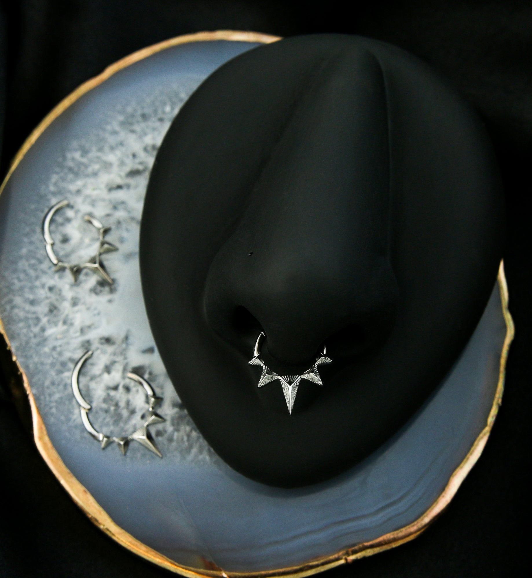 Spike Corrugated Titanium Hinged Segment Ring