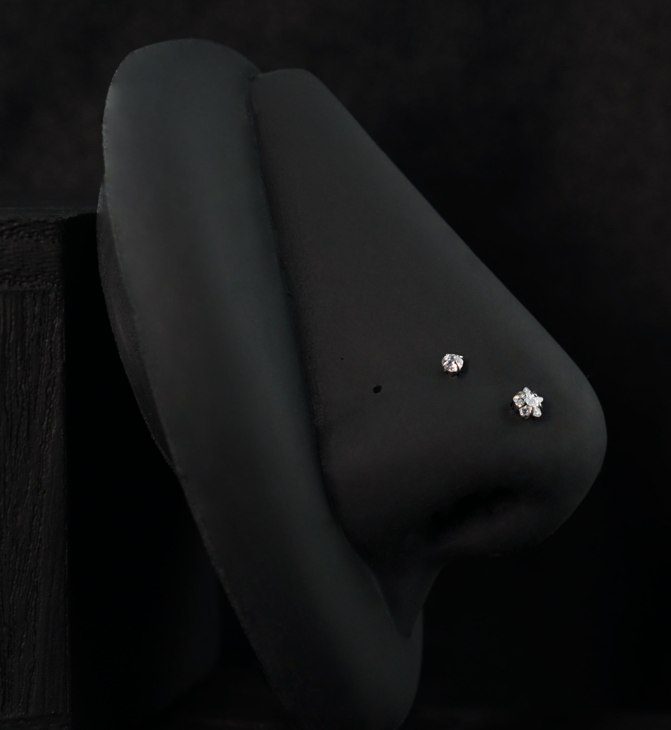 Star Clear/Aqua CZ Stainless Steel L Bend/Stud/Hoop Variety Pack (6 Pack)