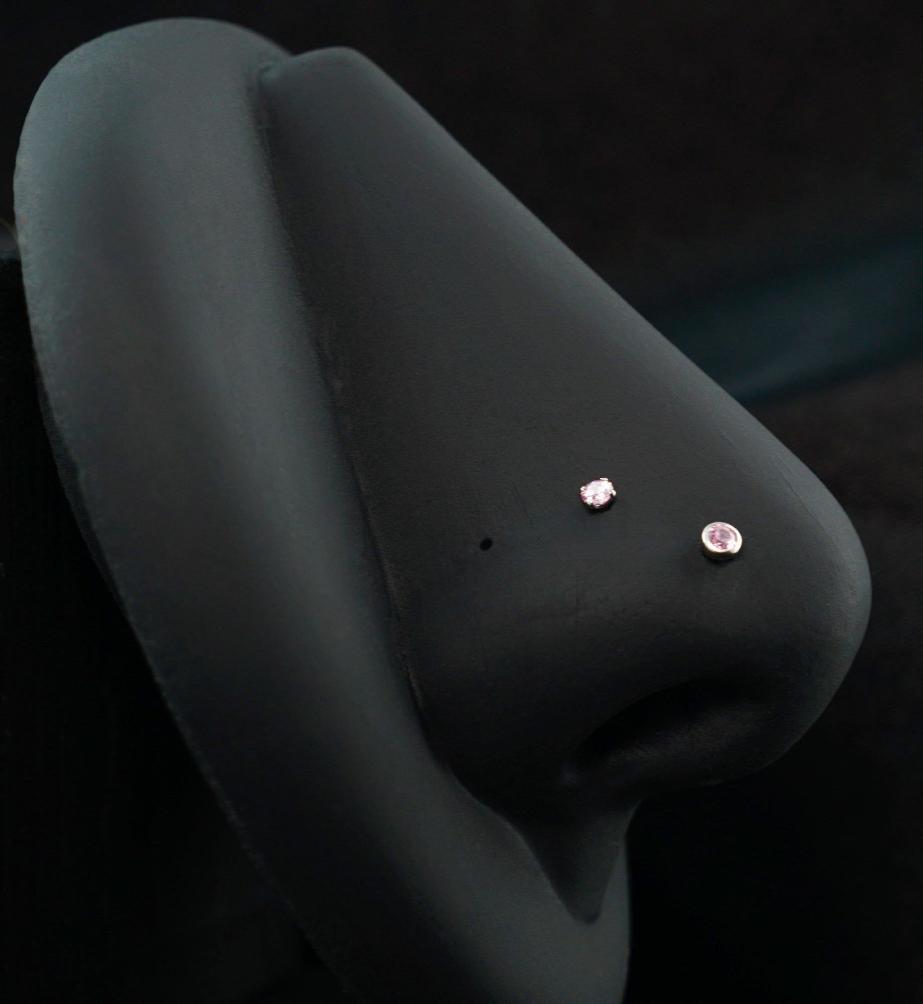 Star Flower Pink CZ Stainless Steel L Bend/Stud/Hoop Variety Pack (6 Pack)