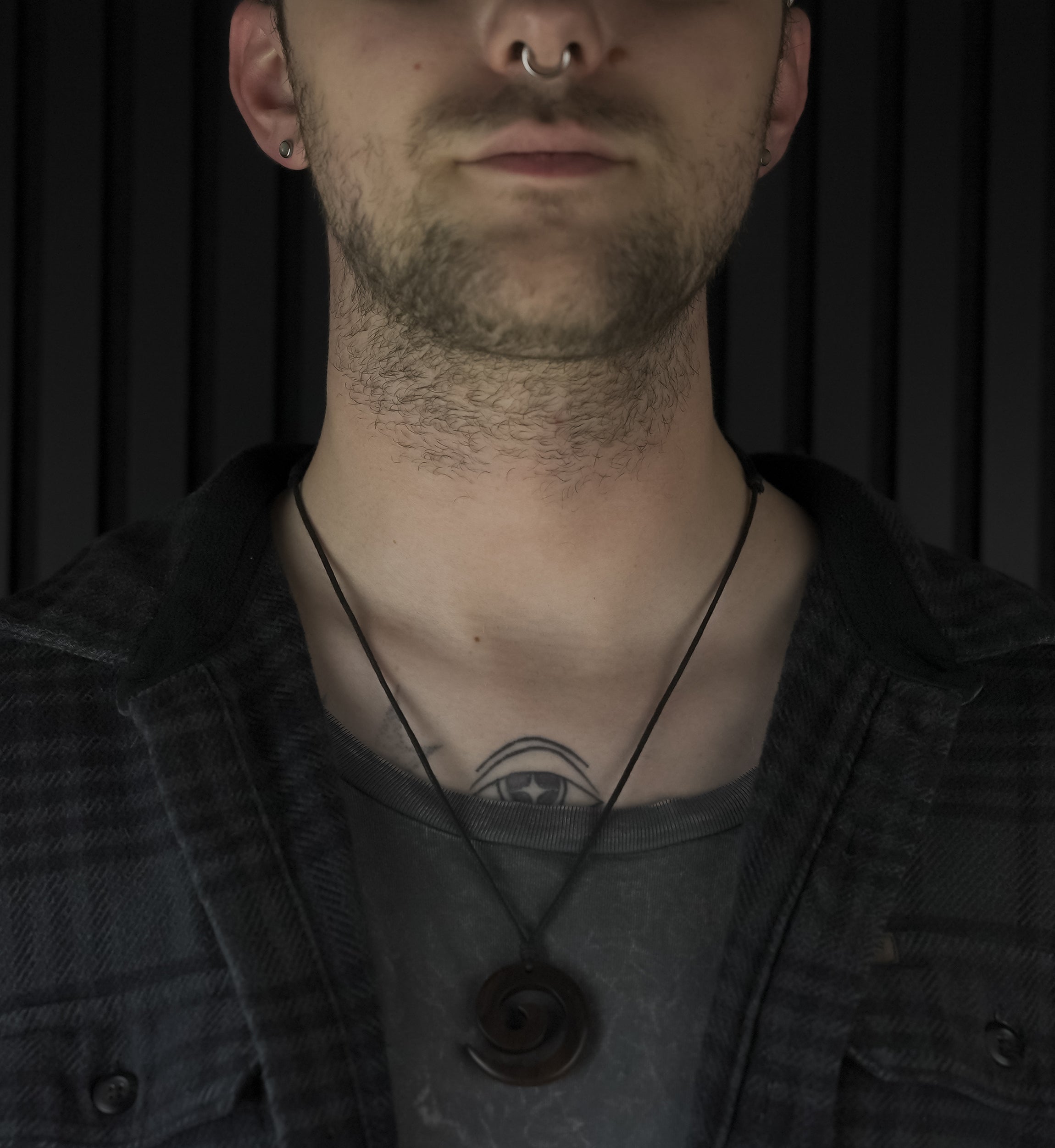 Swirl Sono Wood Pendant Necklace