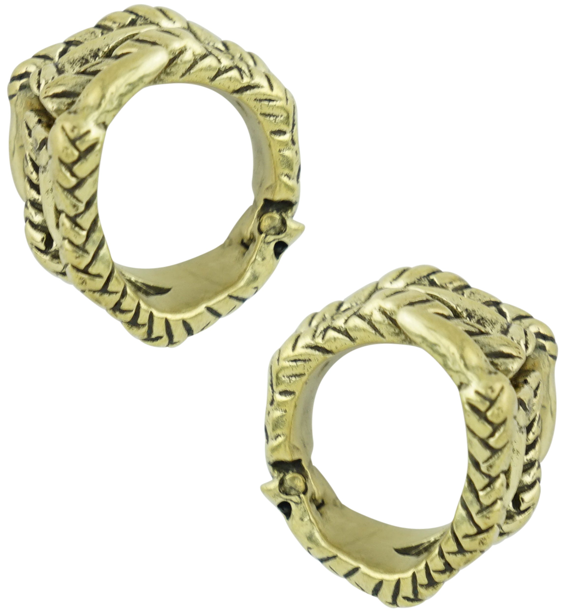 Talon Grip Brass Hinged Stretched Ear Cuffs