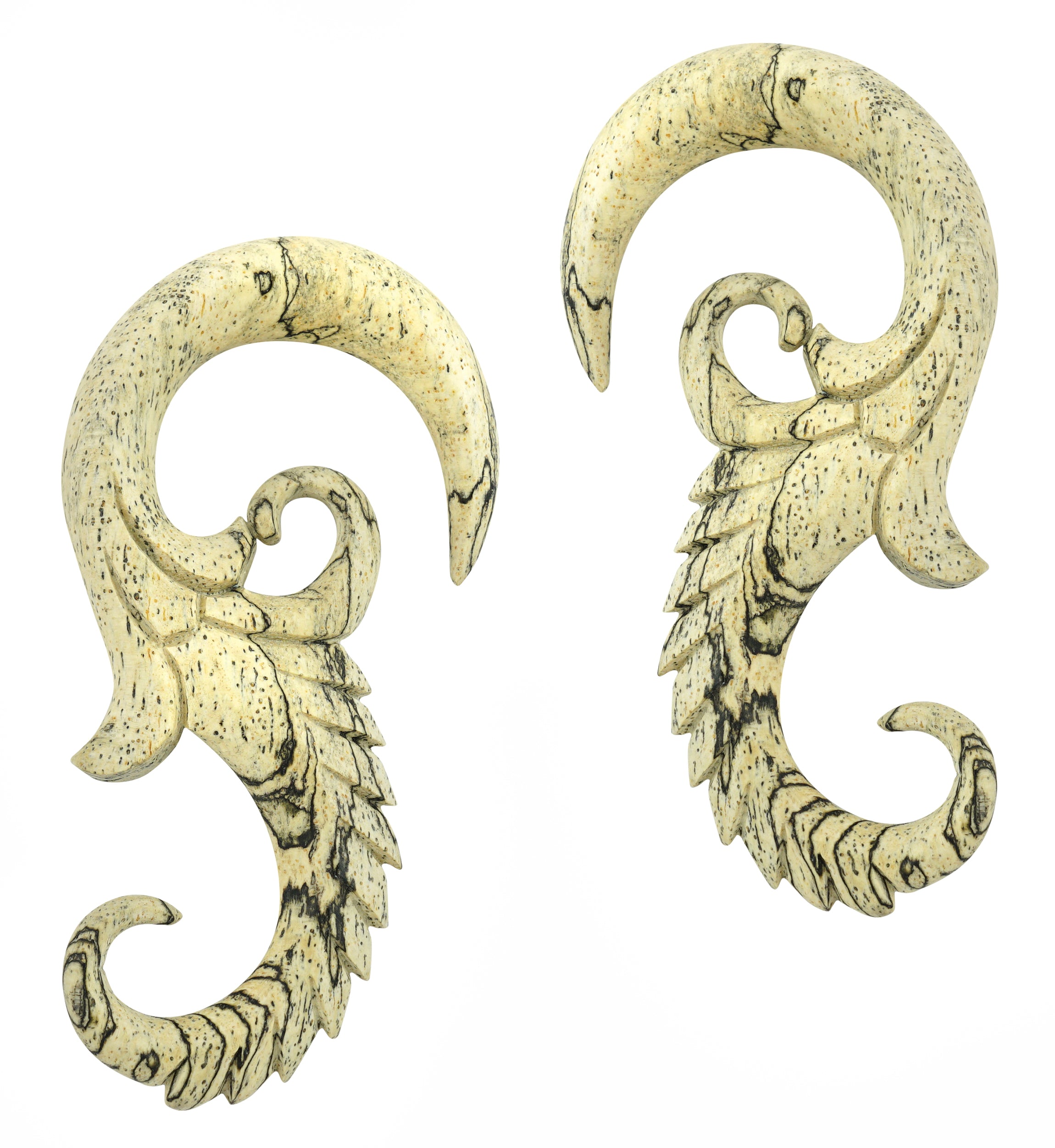 Tamarind Wood Seahorse Hanger Plugs