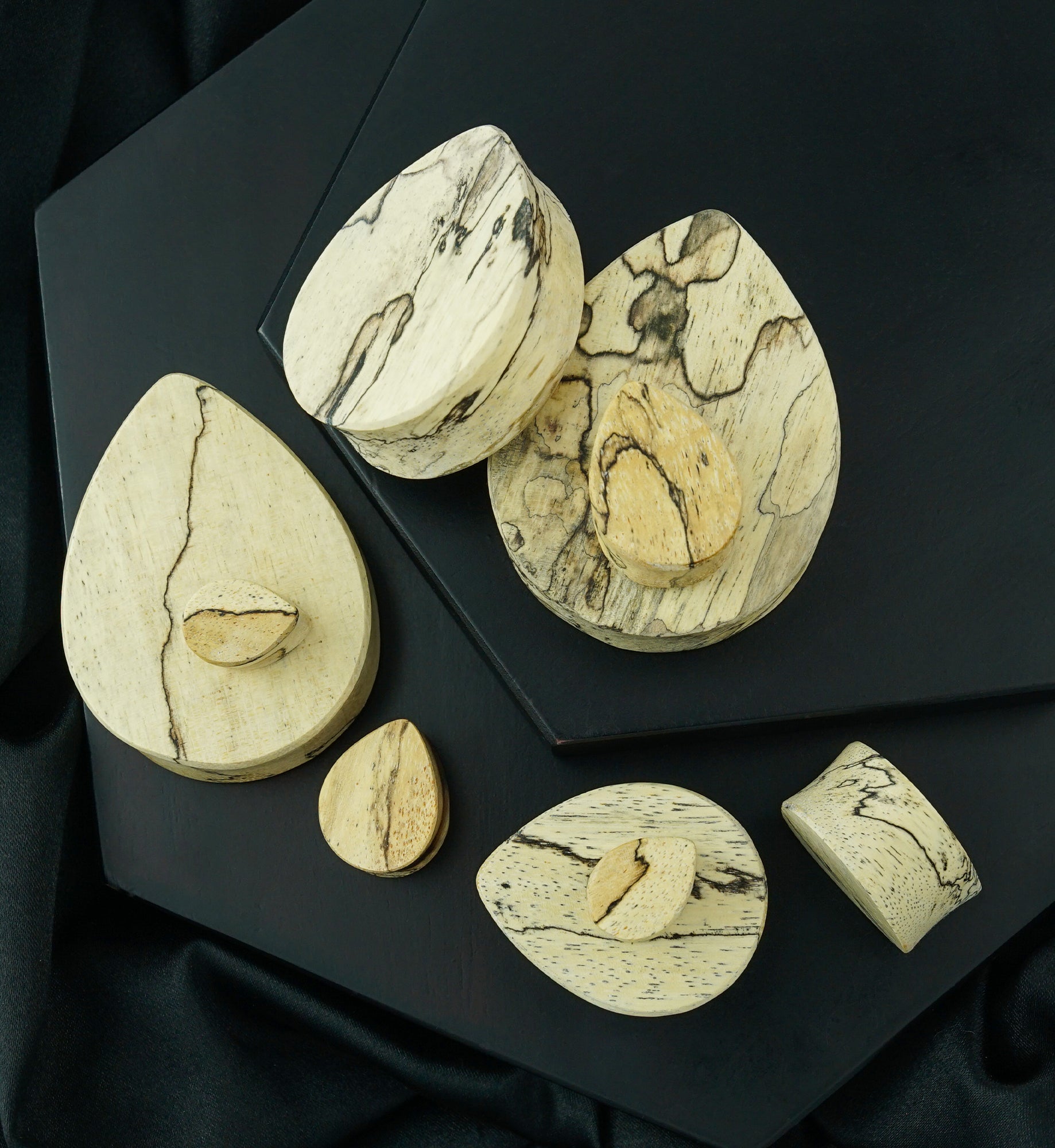 Tamarind Wood Teardrop Plugs