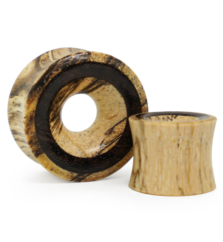 Tamarind Wood Tunnel Plugs With Sono Wood Inlay