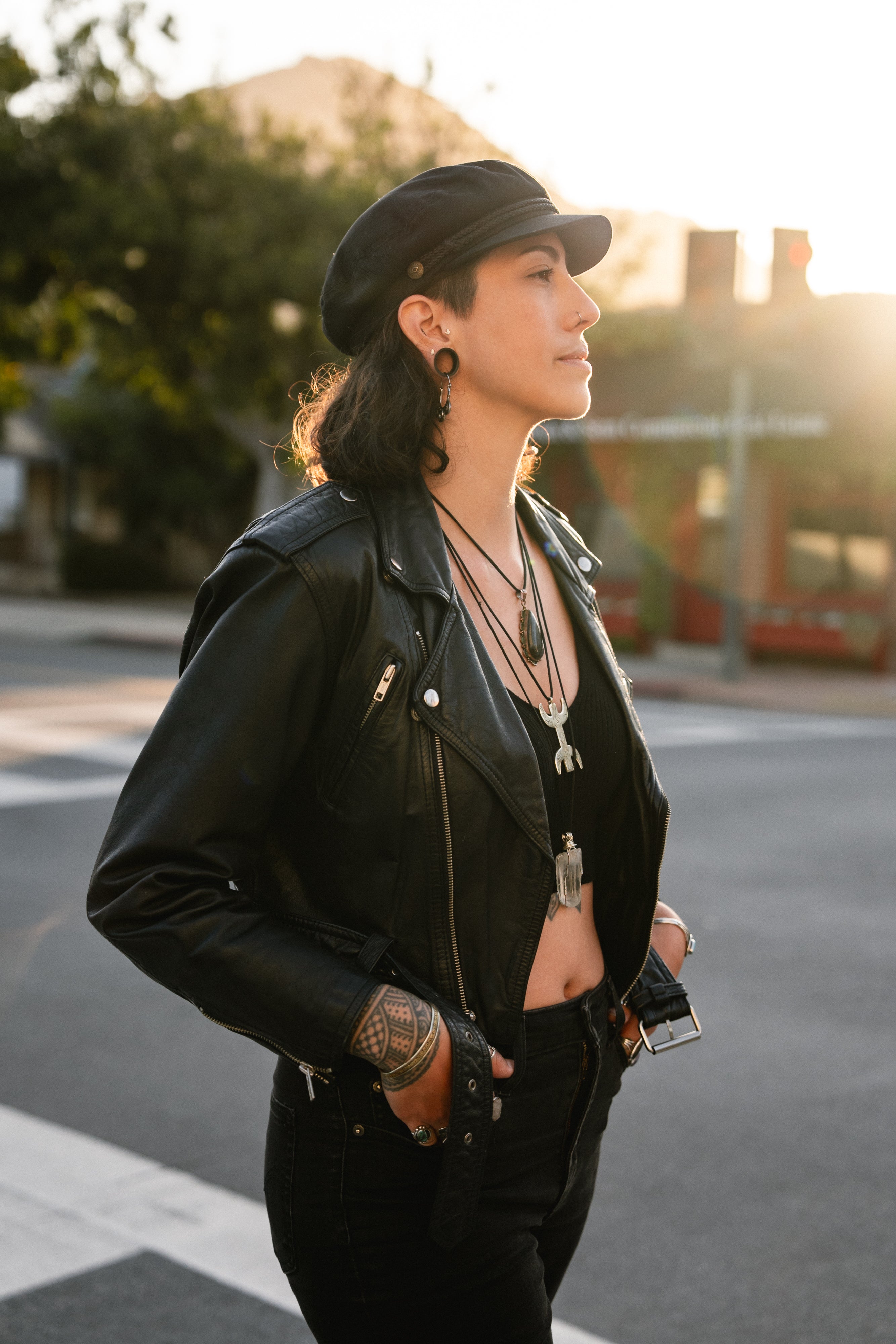 Tangled Snakes White Brass Plug Hoops / Earrings