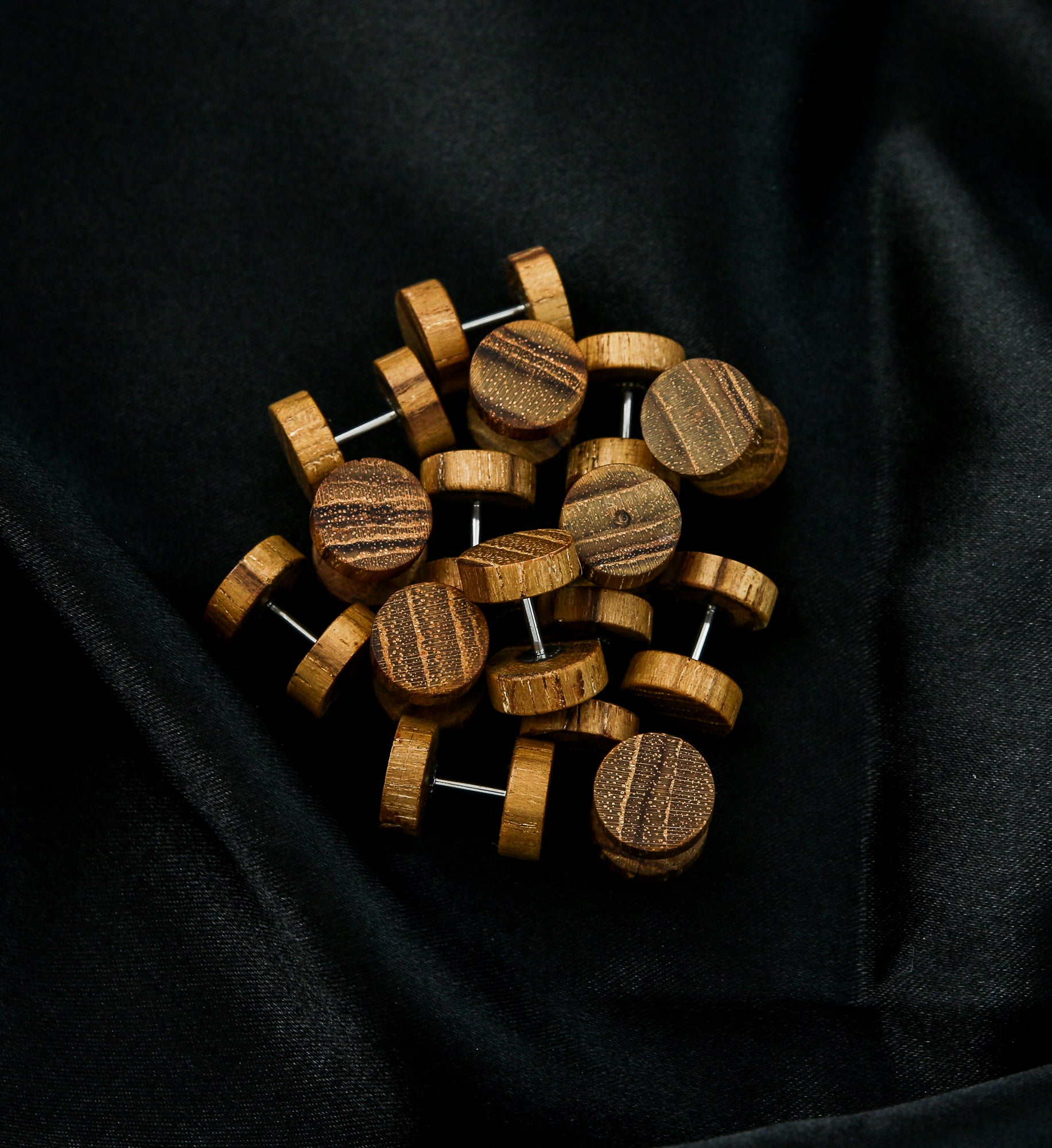 Teak Wood Fake Gauge Plugs