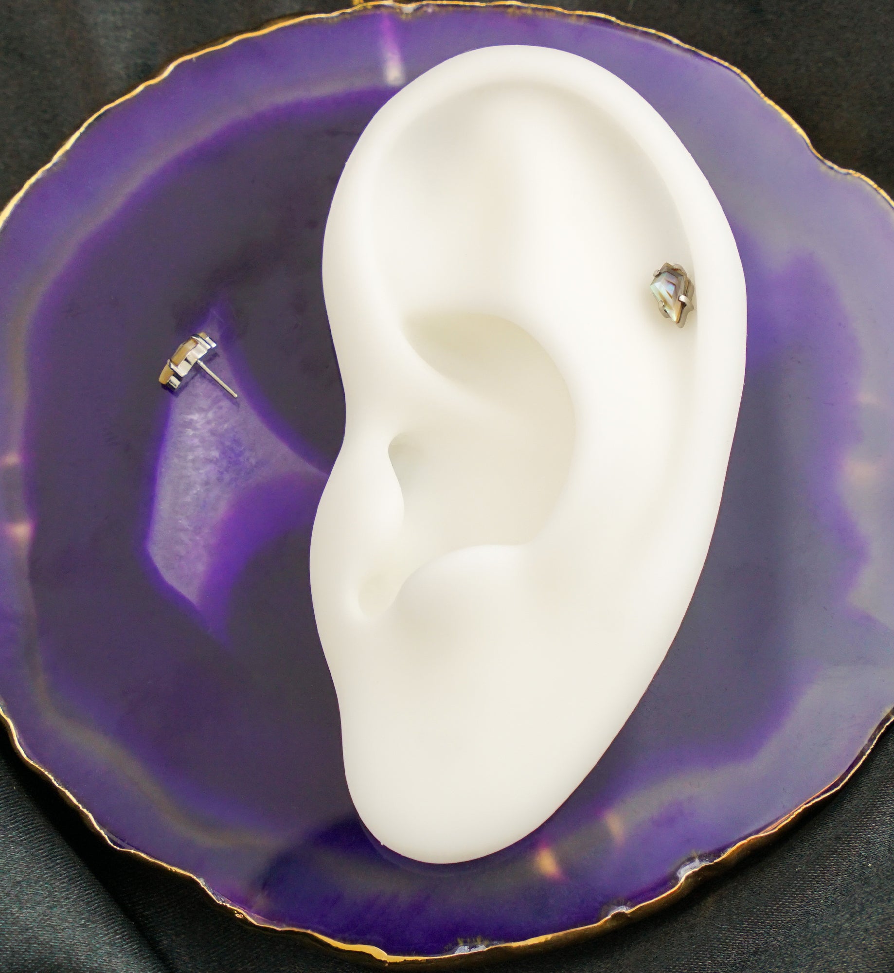 Tetra Abalone Shell Titanium Threadless Top