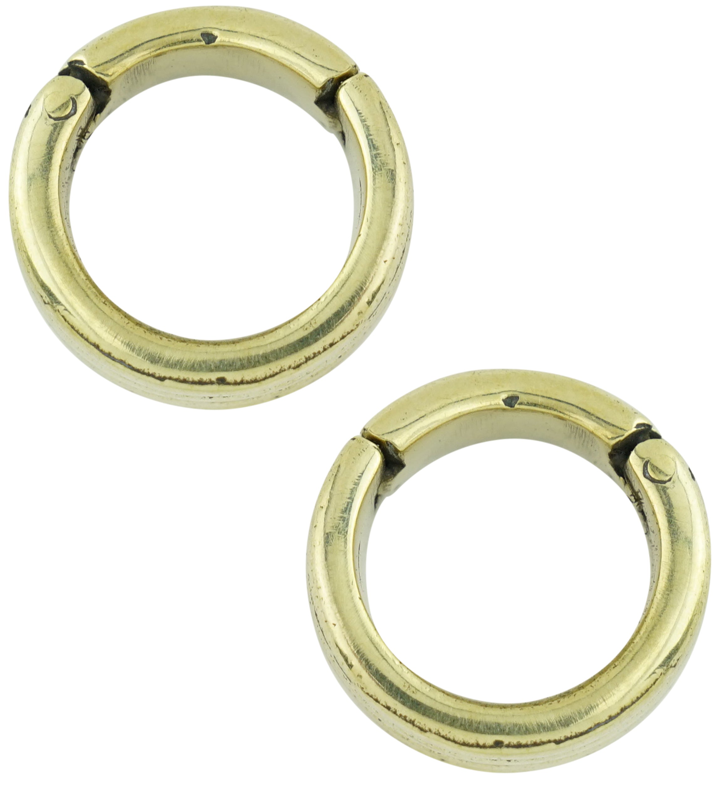 Tetrad Ring Brass Hinged Stretched Ear Cuffs