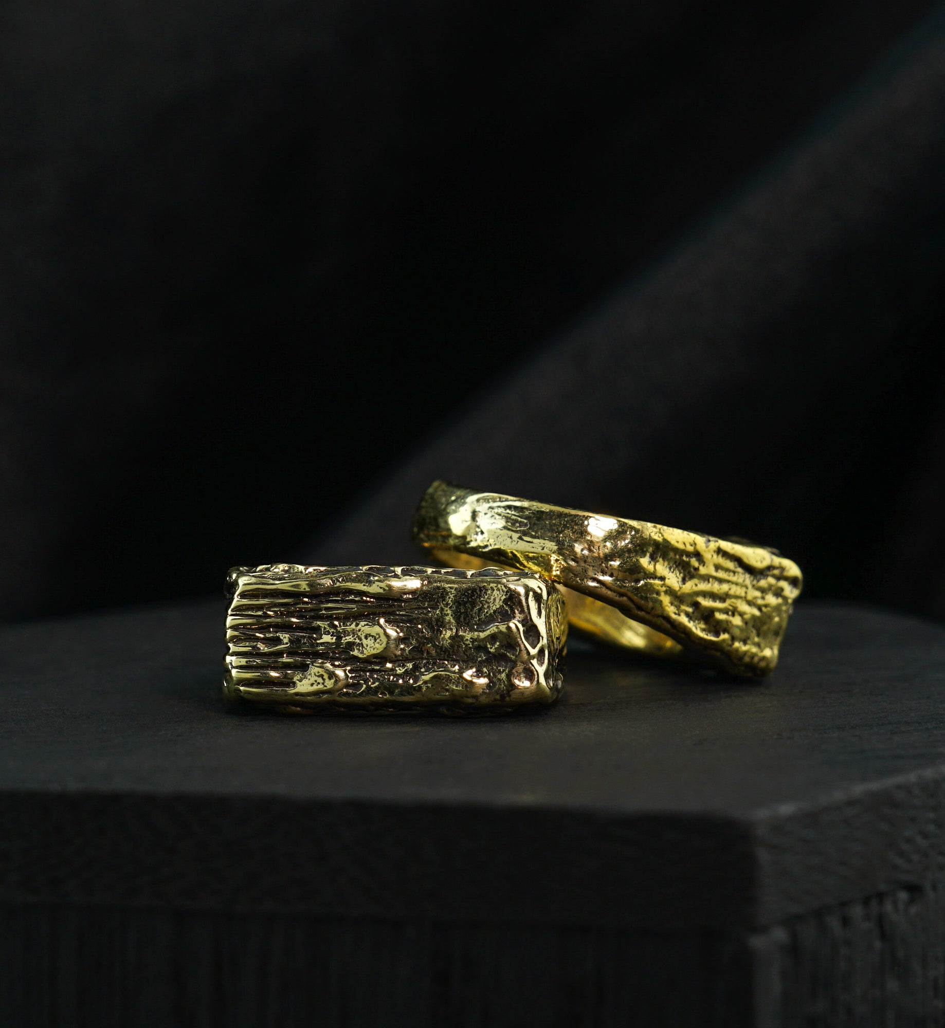 Thick Block Brass Ring