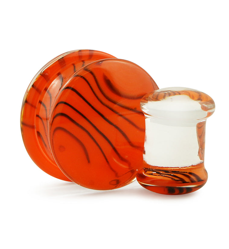 Tiger Orange Glass Plugs
